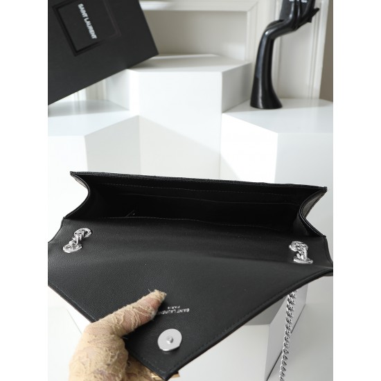 270 square SaintLaurent SaintLaurentSLP counter latest version Market exclusive Decorative interlocking metal YSL logo The hardware is flawless Original ball stripe pattern The handfeel is superb The details are exquisite handmade Exquisite single shoulde