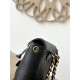 850 In stock ChaneVintage Shoulder Bag Black Sheepskin It is no exaggeration to say that this is a vintage backpack that can be passed on to future generations Classic double c logo diamond pattern with gold metal Leather chain shoulder straps texture ful