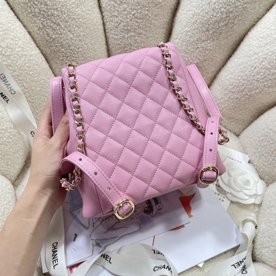 730 pink ball pattern large 23P super hot double backpack physical very small about the same size as the old duma color color is undoubtedly still a premium model is very difficult to buy bitter on the body is very good with the very durable absolutely wi