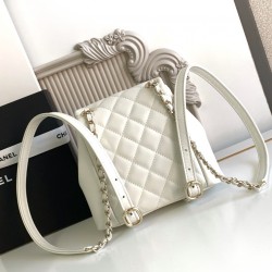 660 Chanel 23P super hot plain calf leather double backpack model 3787 The physical is very small and the old duma about the same size Undoubtedly still a premium model is very difficult to buy On the body is very good with the very durable will become a 