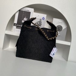 860 Chane125C show models HOBO BAG hippie bag AS5311 unique design style denim with gold metal super absolutely good with the upper body feel much better than the picture capacity is very touching left and right sides and double C logo elegant retro Paris