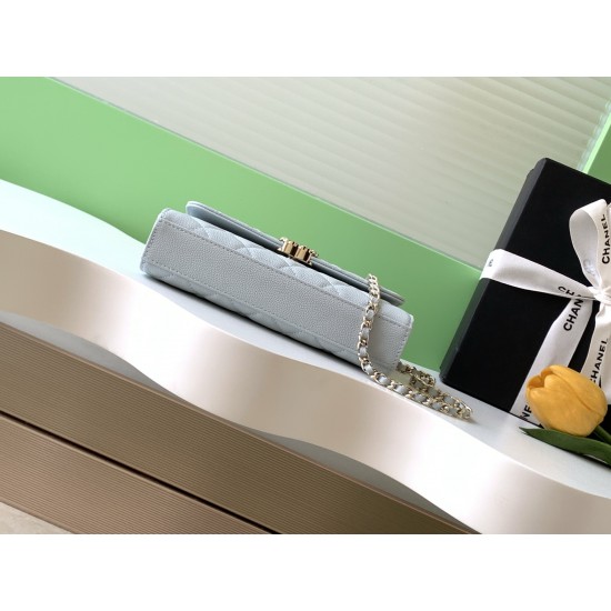 580 25A Cross Handle Leather Horizontal Large Horizontal flap design Retro and fashionable Leather interlocking chain handle is absolutely beautiful High-end sense of full of feel is also first-class Whether you are shoulder or handheld can easily manage 