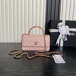 680 Chanel25B Double C logo handle AP4798 Exquisite handle design is more fashionable Grain cowhide leather with metal vintage hardware texture wear-resistant and durable Classic design and style versatile and practical Really exquisite Oh high color valu