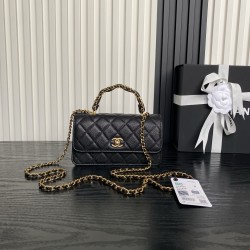 680 Chanel25B Double C logo handle AP4798 Exquisite handle design is more fashionable Grain cowhide leather with metal vintage hardware texture wear-resistant and durable Classic design and style versatile and practical Really exquisite Oh high color valu