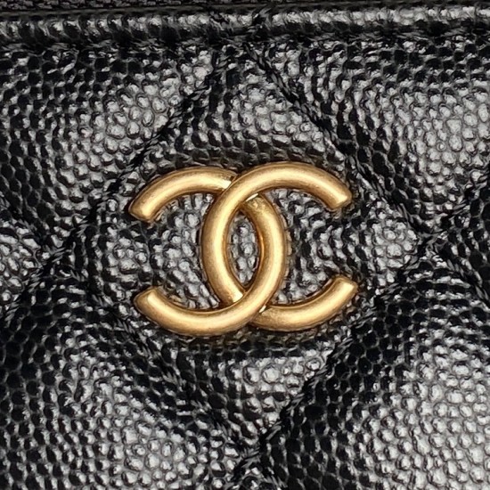 680 Chanel25B Double C logo handle cosmetic case AP4799 Exquisite handle design is more fashionable Grain cowhide leather with metal vintage hardware texture wear-resistant and durable Classic design style versatile and practical Really exquisite Oh high 