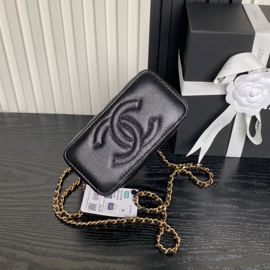 680 Chanel25B Double C logo handle cosmetic case AP4799 Exquisite handle design is more fashionable Grain cowhide leather with metal vintage hardware texture wear-resistant and durable Classic design style versatile and practical Really exquisite Oh high 