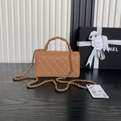 680 Chanel25B Double C logo handle AP4798 Exquisite handle design is more fashionable Grain cowhide leather with metal vintage hardware texture wear-resistant and durable Classic design and style versatile and practical Really exquisite Oh high color valu