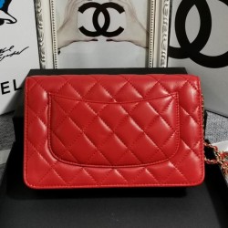 420 Chanel 0497A original sheepskin WOC small bag fashionable atmospheric double C let you more confident gold and silver buckle long chain can be collected in the bag can be used as a clutch bag inside the card space zipper space change space compact and