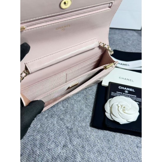 420 top original single 2020 spring and summer new version WOC33814 wealth bag imported original sheepskin classic diamond lattice and leather through the metal chain of the classic design appearance and the same as the previous classic Woc difference is 