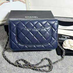 420 top original single 2020 spring and summer new version WOC33814 wealth bag imported original sheepskin classic diamond lattice and leather through the metal chain of the classic design appearance and the same as the previous classic Woc difference is 