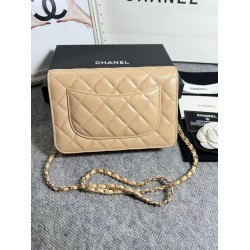 420 top original single 2020 spring and summer new version WOC33814 wealth bag imported original sheepskin classic diamond lattice and leather through the metal chain of the classic design appearance and the same as the previous classic Woc difference is 