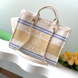 850 Chanel 25c Early Spring Beach Bag Yellow Super Holiday Medium Model No. AS3351 Size 34