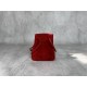 P4805NF460 red new mini bucket bag made of top imported lambskin leather is super soft and cost-effective can manage a variety of styles very playful and cute can be shoulder crossbody handheld shoulder shape varied bag is small but very loaded size 17X14