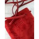 P4805NF460 red new mini bucket bag made of top imported lambskin leather is super soft and cost-effective can manage a variety of styles very playful and cute can be shoulder crossbody handheld shoulder shape varied bag is small but very loaded size 17X14