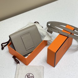 Asphalt gray scheduled for the next explosion of new models Kang Kang fanny packs cute to foul men and women universal backpack as you wish imported cowhide beeswax thread hand-stitched 124x102x3