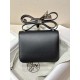 Constance Kang Kang 19cm Black Epsom Palm Leather Silver Buckle