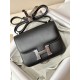 Constance Kang Kang 19cm Black Epsom Palm Leather Silver Buckle