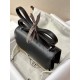 Constance Kang Kang 19cm Black Epsom Palm Leather Silver Buckle