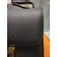 Black constance Kang Kang Flight Attendant Bag 19cm 23cm Original epsom leather Gold and silver buckles Half hand-sewn stitching Waxed batch 700