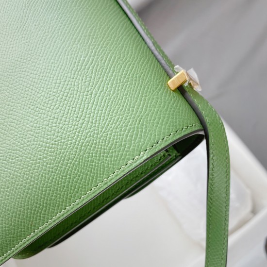 Custom Constance 19 Constance 3i Avocado Green Gold Buckle Epsom Leather so fairy color this summer the hottest color highest version full hand-stitched