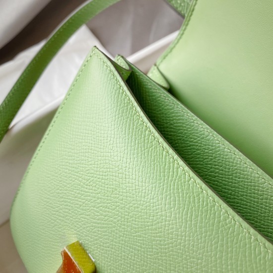 Custom Constance 19 Constance 3i Avocado Green Gold Buckle Epsom Leather so fairy color this summer the hottest color highest version full hand-stitched