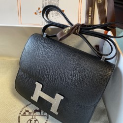 Kang Kang 19 Palm Leather Black with Silver Buckle