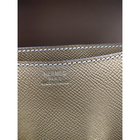 Gold dumplings constance Kang Kang stewardess bag 19cm 23cm original epsom leather gold and silver buckle half hand-stitched sewing waxed thread lot 700