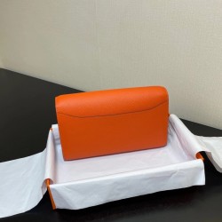 Constance to go Kang Kang wallet crossbody 205cm original imported Epsom leather orange gold buckle counter synchronization hand waxed stitching pure steel hardware spot