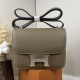 HERMES Constance Stewardess Bag New with Mirror 19 Kang Kang Elephant Gray Silver Buckle High-end Quality Epsom Cowhide Leather Handmade Waxed Thread Shoulder Crossbody Bag Mini Size 19154cm In stock Lot 700