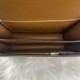 HERMES Constance Stewardess Bag New with Mirror 19 Kang Kang Golden Brown Gold Buckle High-end Quality Epsom Cowhide Leather Handmade Waxed Line Shoulder Crossbody Bag Mini Size 19154cm In stock Lot 700