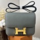 HERMES Constance stewardess bag new version with mirror 19 Kang Kang cum rain gray gold buckle High-end quality Epsom cowhide handmade waxed line shoulder crossbody bag mini size 19154cm spot batch 700