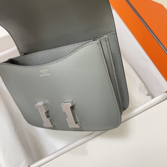 Constance Kang Kang 19cm New Color Almond Green Silver Buckle Epsom Palm Leather