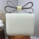 HERMES Constance Stewardess Bag New with Mirror 19 Kang Kang Milkshake White Silver Buckle High-end Quality Epsom Cowhide Leather Handmade Waxed Thread Shoulder Crossbody Mini Size 19154cm In stock Lot 700