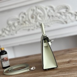 Kylie II mini color bubble green imported epsom leather semi-handmade hand-stitched waxed thread size 19cm Lot of 680