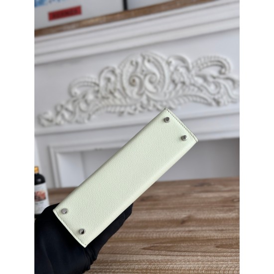 Kylie II mini color bubble green imported epsom leather semi-handmade hand-stitched waxed thread size 19cm Lot of 680