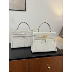 Kelly lakis kelly 2832 two sizes gold and silver buckle double zipper pocket design is also too chic ah swift leather half hand waxed stitching all stainless steel hardware subtle glossy feeling hand carry or shoulder carry is very elegant daily commuting