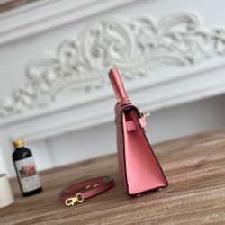 Kylie II mini color milkshake powder imported epsom leather semi-handmade hand-stitched waxed thread size 19cm Lot of 680