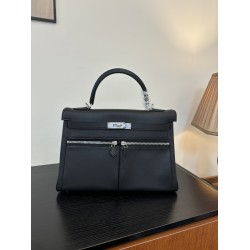 Kelly lakis kelly 2832 two sizes gold and silver buckle double zipper pocket design is also too chic ah swift leather half hand waxed stitching all stainless steel hardware subtle glossy feeling hand carry or shoulder carry is very elegant daily commuting