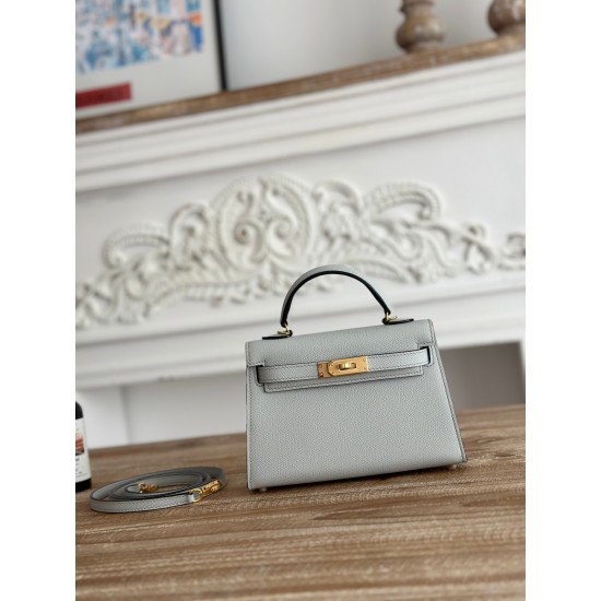 Kylie II mini color chalice orchid imported epsom leather semi-handmade hand-stitched waxed thread size 19cm Lot of 680