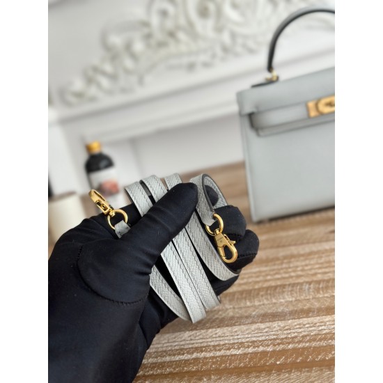 Kylie II mini color chalice orchid imported epsom leather semi-handmade hand-stitched waxed thread size 19cm Lot of 680