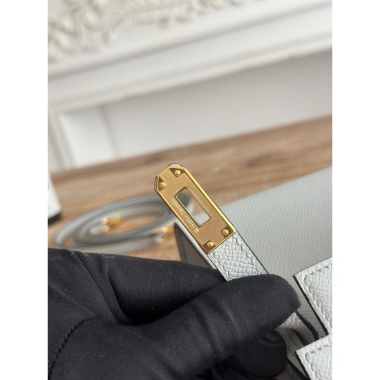 Kylie II mini color chalice orchid imported epsom leather semi-handmade hand-stitched waxed thread size 19cm Lot of 680