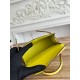 Kylie II mini color lemon yellow imported epsom leather semi-handmade hand sewing waxed thread size 19cm Lot of 680
