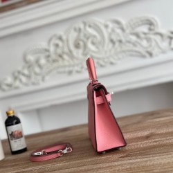 Kylie II mini color milkshake powder imported epsom leather semi-handmade hand-stitched waxed thread size 19cm Lot of 680