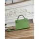 Kylie II mini color avocado green imported epsom leather semi-handmade hand-stitched waxed thread size 19cm Lot of 680