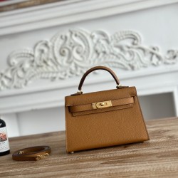 Kylie II mini color cookie color imported epsom leather semi-handmade hand sewing waxed thread size 19cm Lot of 680