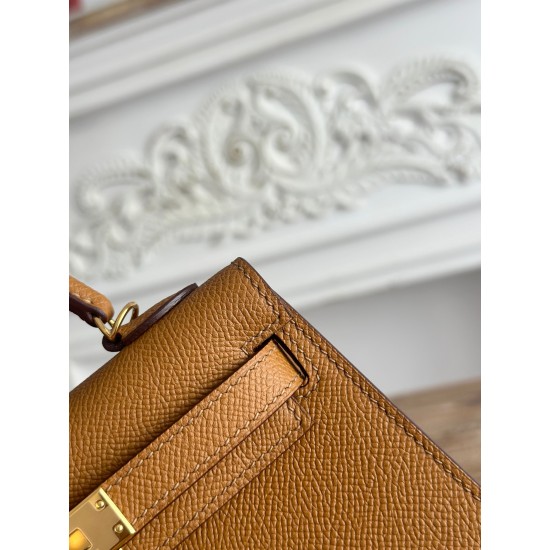 Kylie II mini color cookie color imported epsom leather semi-handmade hand sewing waxed thread size 19cm Lot of 680