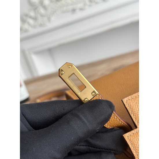 Kylie II mini color cookie color imported epsom leather semi-handmade hand sewing waxed thread size 19cm Lot of 680