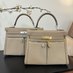 Kelly lakis kelly 2832 two sizes gold and silver buckle double zipper pocket design is also too chic ah swift leather half hand waxed stitching all stainless steel hardware subtle glossy feeling hand carry or shoulder carry is very elegant daily commuting