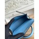 Kylie II mini color sky blue imported epsom leather semi-handmade hand-stitched waxed thread size 19cm Lot of 680