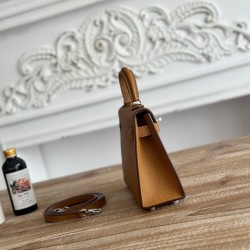 Kylie II mini color cookie color imported epsom leather semi-handmade hand sewing waxed thread size 19cm Lot of 680